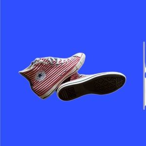 Converse America Allstar red white and blue stars and stripes sneakers. Unisex.